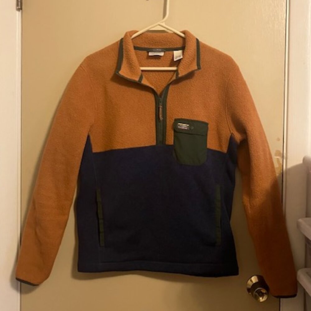 L.L. Bean Orange and Blue Teddy Jacket